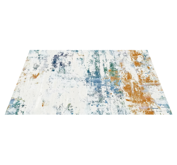 abstract textured design dining room rug - TenStickers