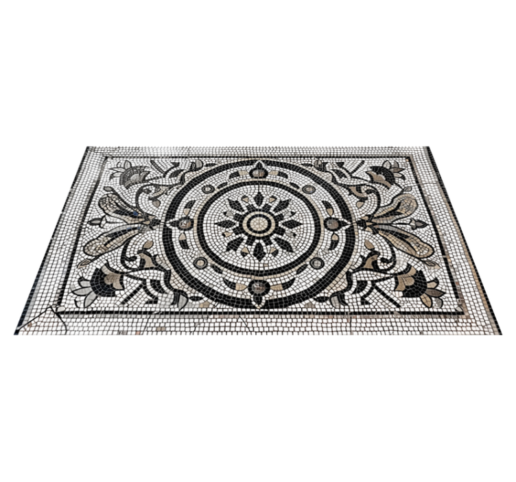 Art Nouveau design dining room rug - TenStickers