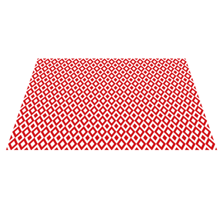 Diamond motif red vinyl rug - TenStickers