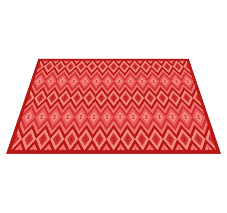 Ethnic vintage design red vinyl rug - TenStickers