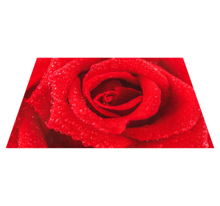 Rose flower red vinyl rug - TenStickers