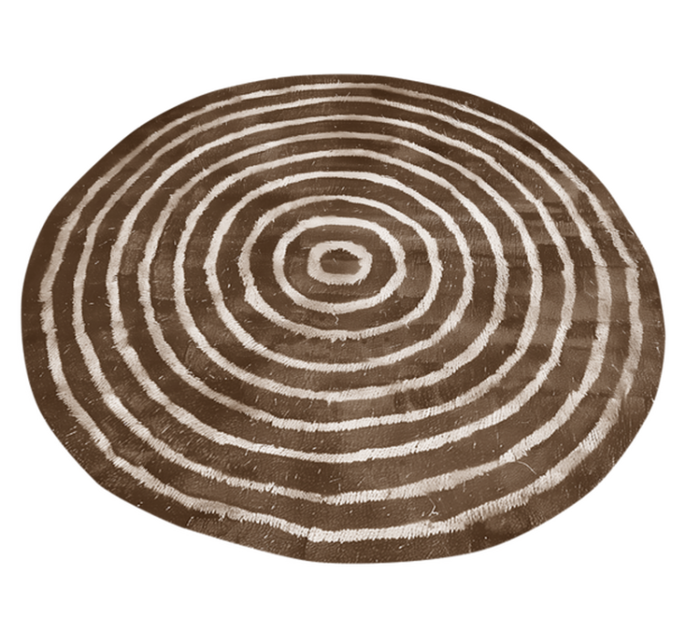 concentric circles beige vinyl rug - TenStickers