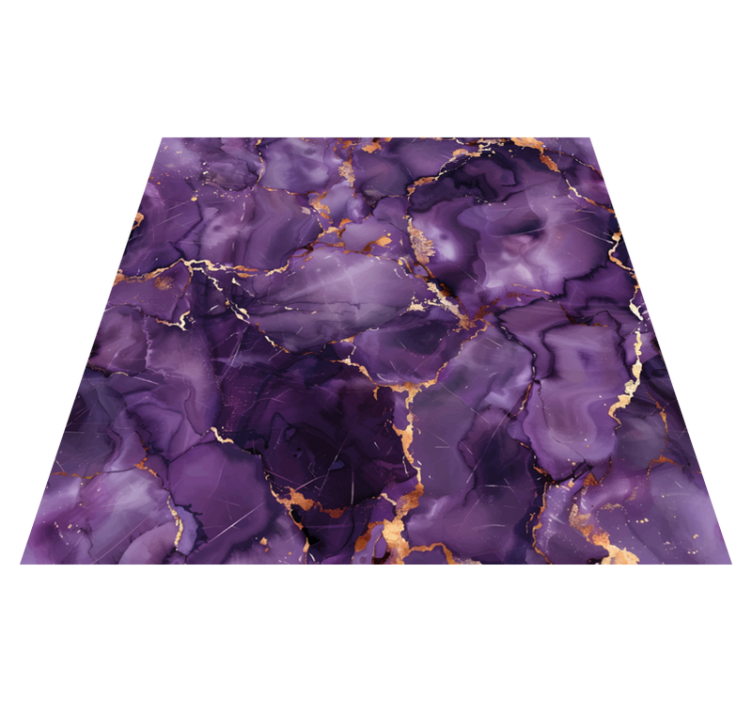 Purple color marble vinyl rug - TenStickers