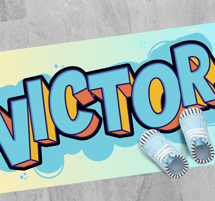 3d customizable name vinyl rug - TenStickers