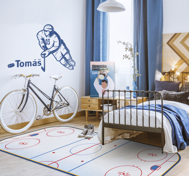 Ice Hockey Pitch game mat - TenStickers