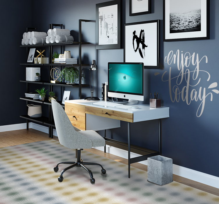 Soft pastel lines living room vinyl rug - TenStickers