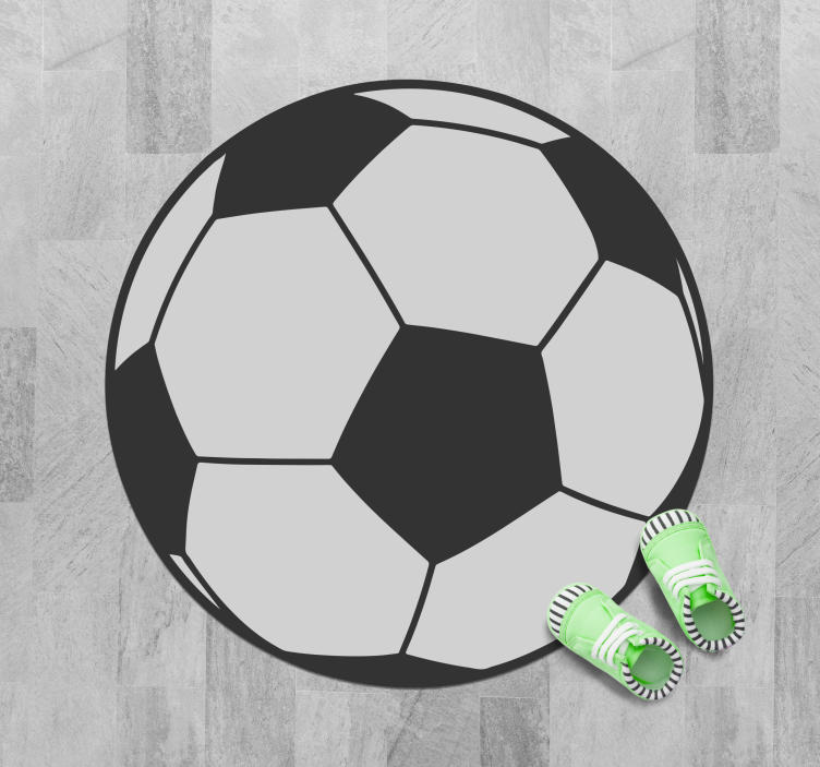 Football ball kids vinyl rug - TenStickers