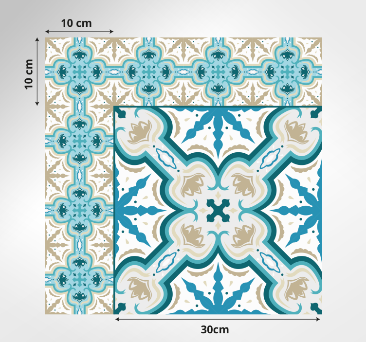 Blue and Brown Beija vintage rug - TenStickers