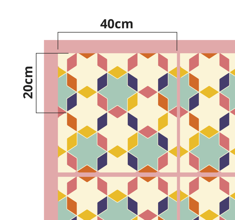 Colorful vintage tiles tile carpet - TenStickers