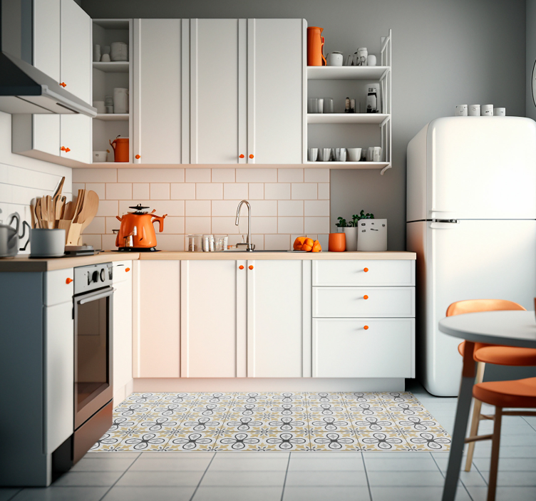 Kitchen retro tiles kitchen floor tiles - TenStickers