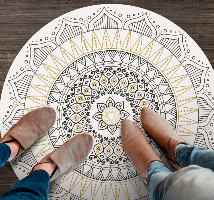 Mandala Centerpiece mandala vinyl rug - TenStickers