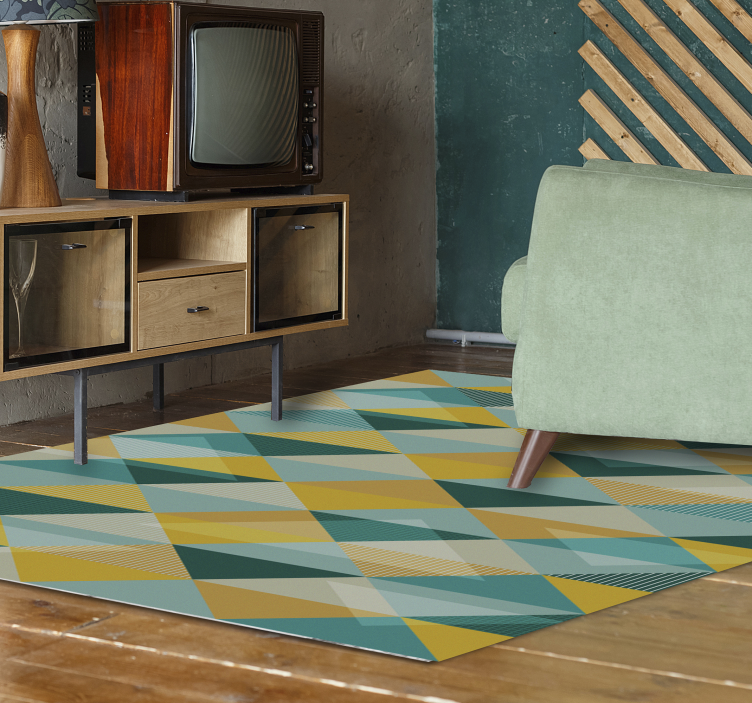 Geometric Triangle Array geometric vinyl rug - TenStickers