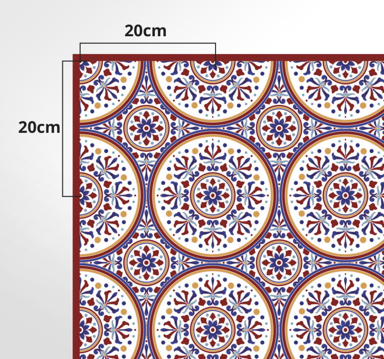 Majolica tiles vinyl hall rug - TenStickers