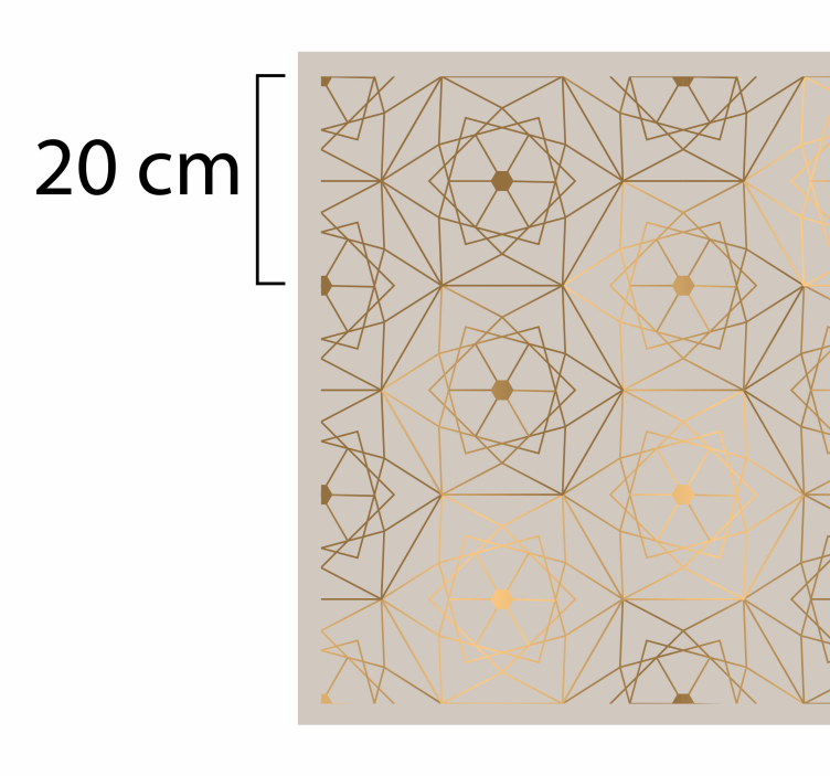 Brown textured mosaic floor tiles - TenStickers