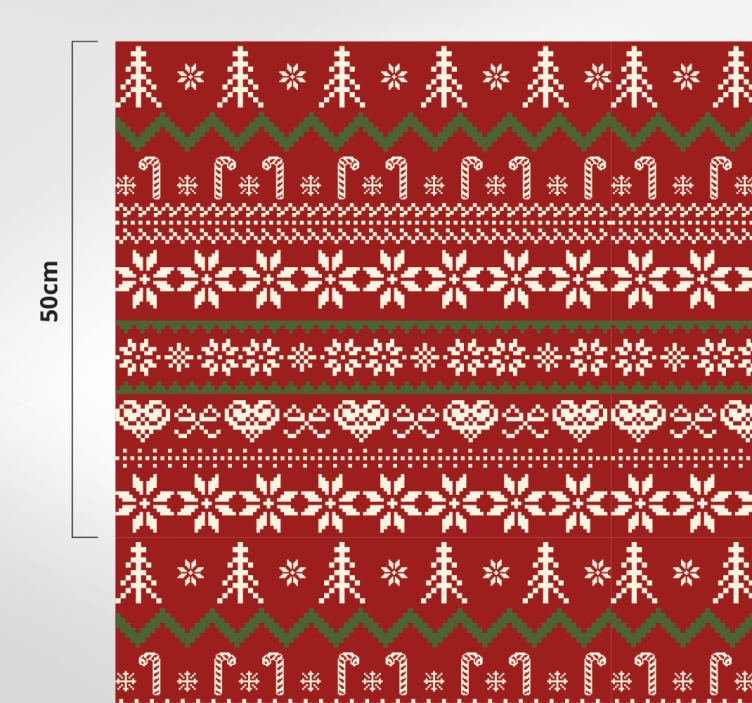textile pattern Christmas rug - TenStickers