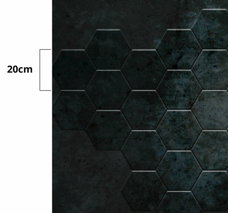 Hexagonal Pattern tile vinyl rug - TenStickers