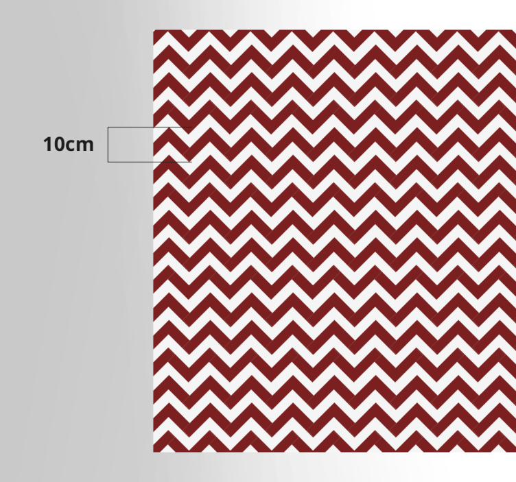 Red and white zigzag stripes carpet - TenStickers