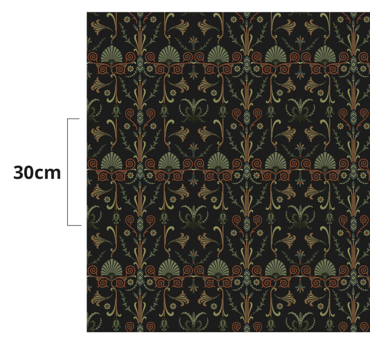 Ornate Botanical Patterns vintage vinyl rug - TenStickers