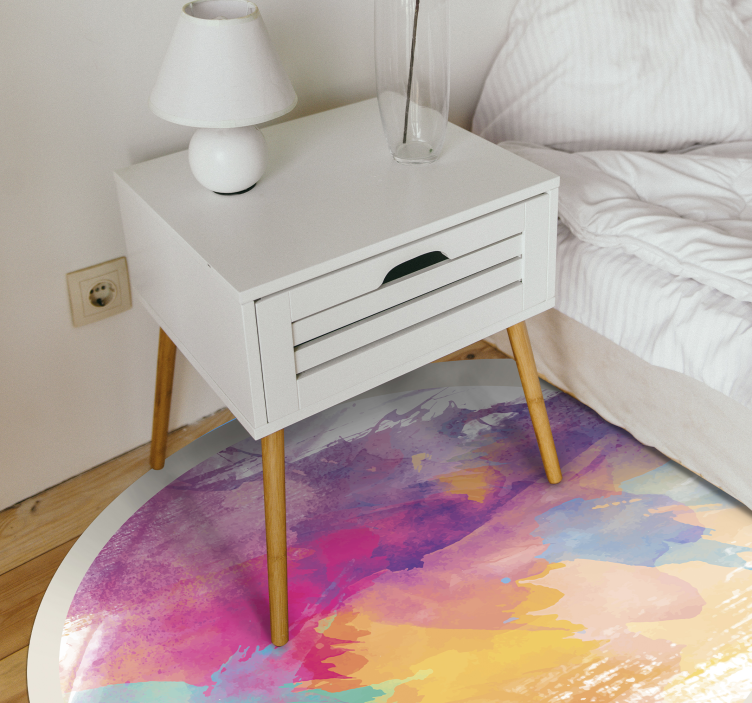 Abstract colorful design  modern rug - TenStickers