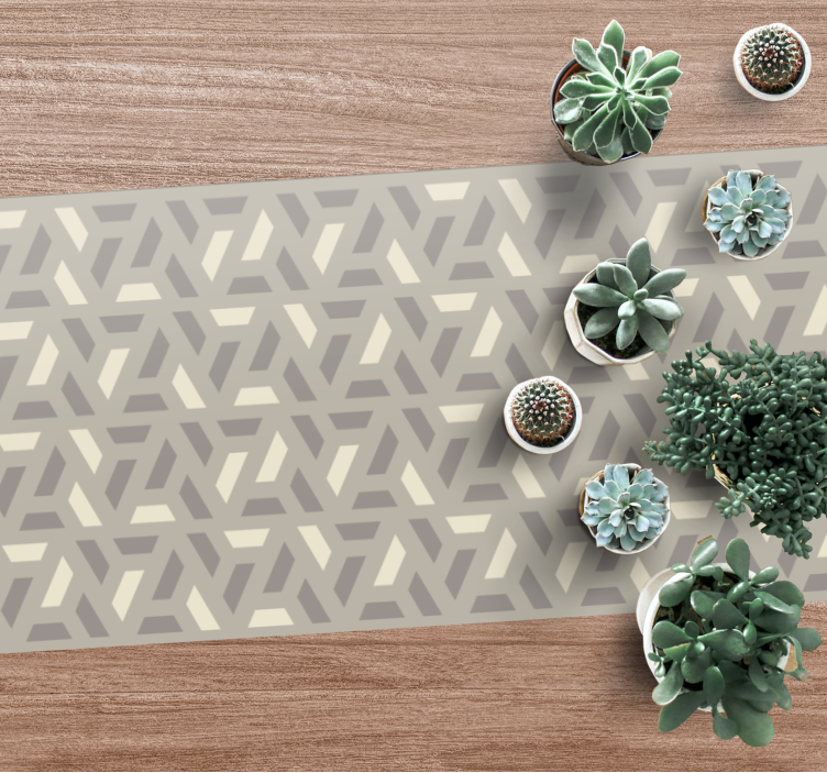 Abstract Herringbone geometric rug - TenStickers