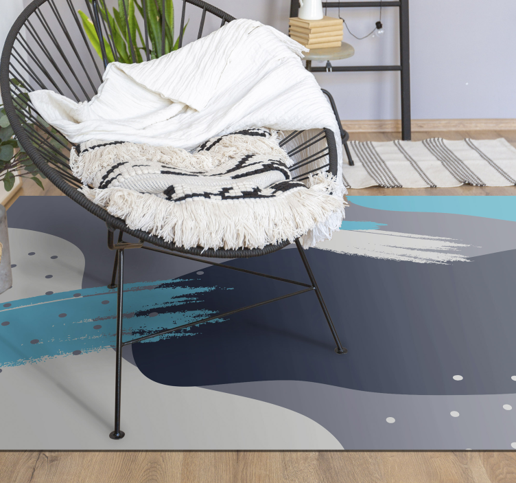 Abstract Splash Pattern modern vinyl rug - TenStickers