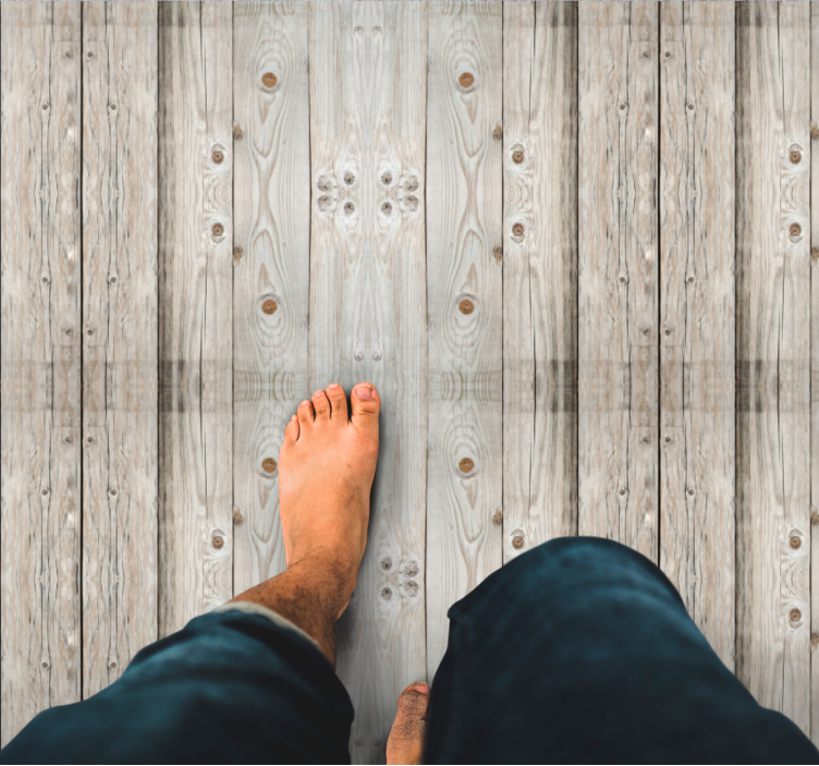 Aged Timber Boards wood effect vinyl rug - TenStickers