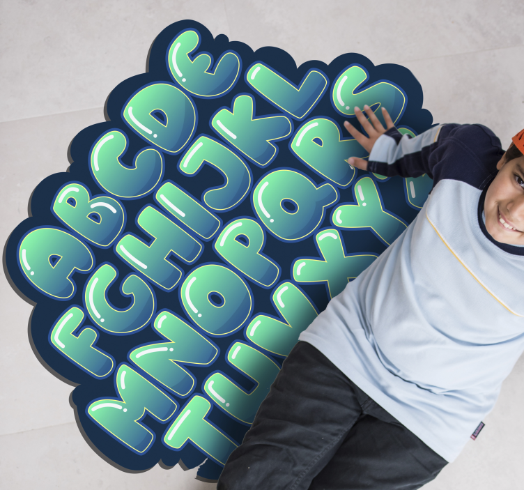 Fabulous alphabet bubbles vinyl rug - TenStickers