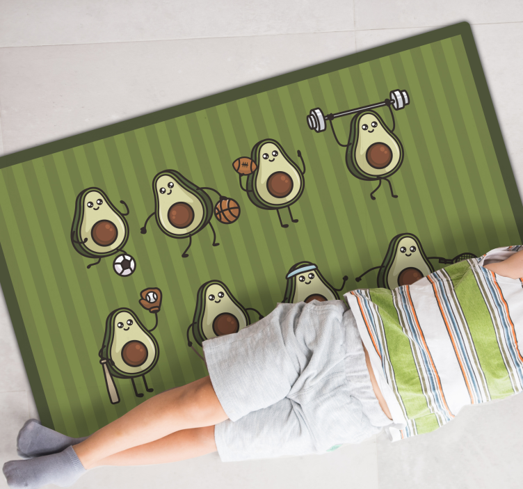 Anime avocados kids vinyl rug - TenStickers