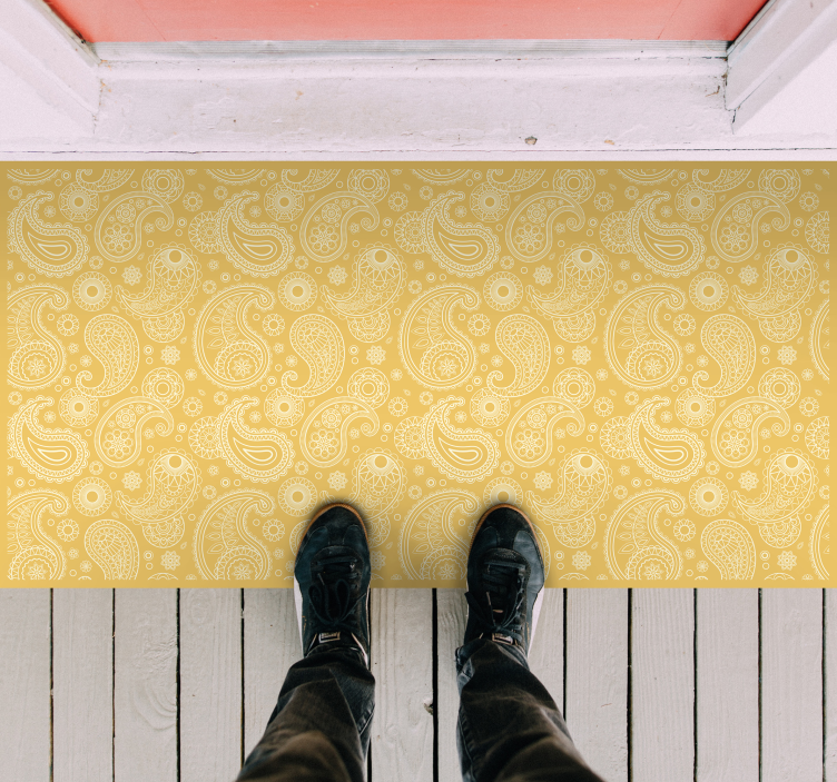 Arabic Paisley entrance hall vinyl rug - TenStickers