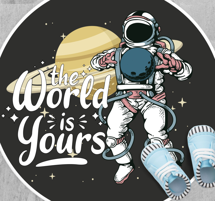 Astronaut Exploration teen vinyl rug - TenStickers