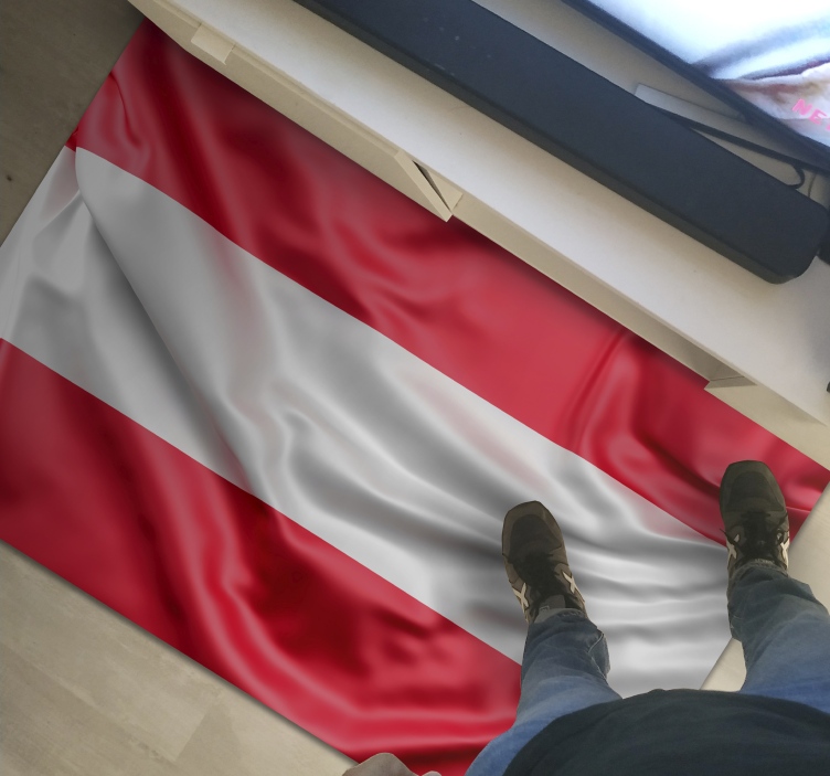 Austrian flag modern vinyl rug - TenStickers