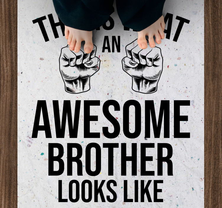 AWESOME BROTHER LOOKS custom rug - TenStickers