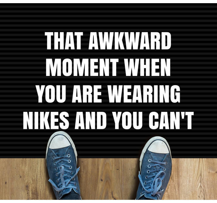 Awkward nike moment custom rug - TenStickers