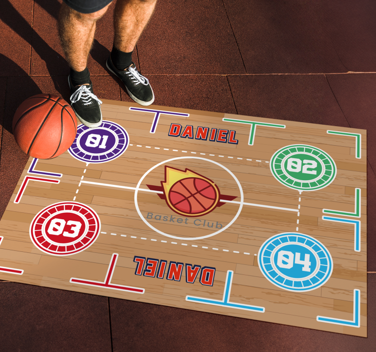 basket training  rectangular rug - TenStickers