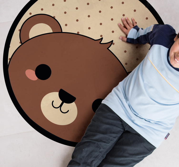 Bear Cartoon nursery vinyl rug - TenStickers