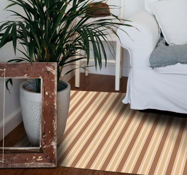 Beige barcode stripes carpet - TenStickers