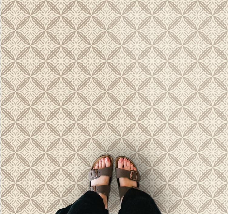 Beige ceramic with an old look tile carpet - TenStickers