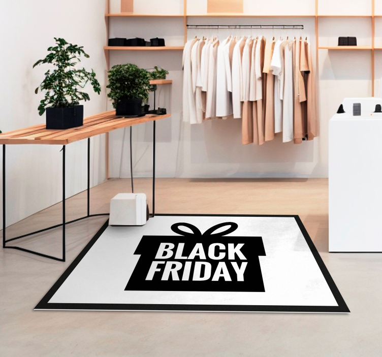 Black Friday box rectangular rug - TenStickers