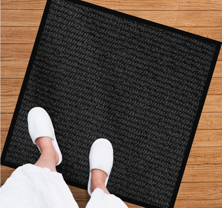 Black natural fiber imitation texture carpet - TenStickers