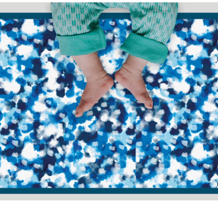 Blue Splash Design kids vinyl rug - TenStickers