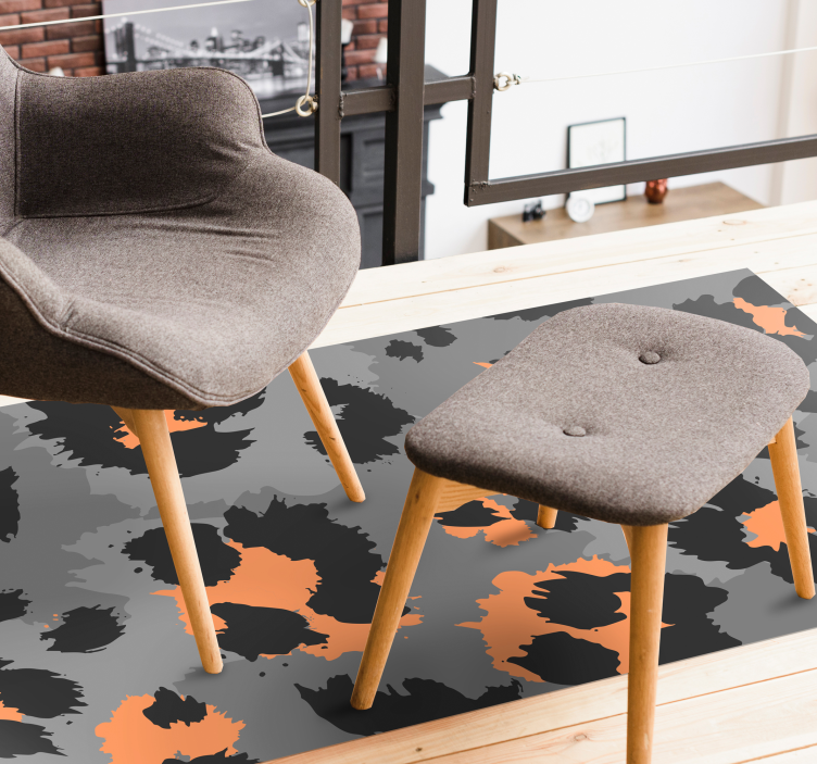 Bold Cheetah Pattern animal print vinyl rug - TenStickers