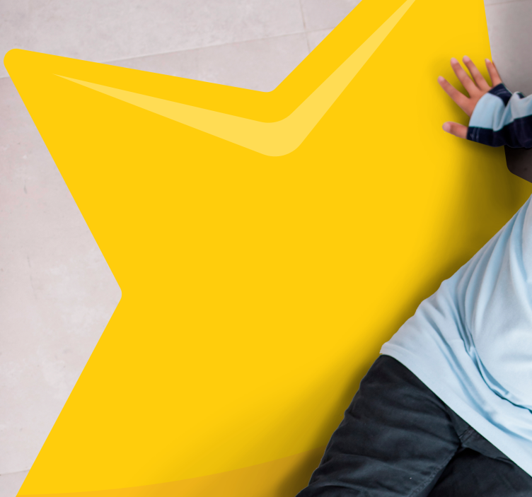 Bright Star Shape teen vinyl rug - TenStickers