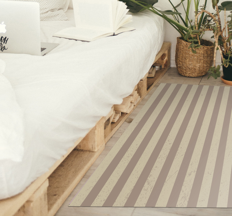Brown stripe design stripes carpet - TenStickers