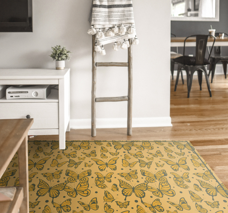 Butterfly Delight animal vinyl rug - TenStickers