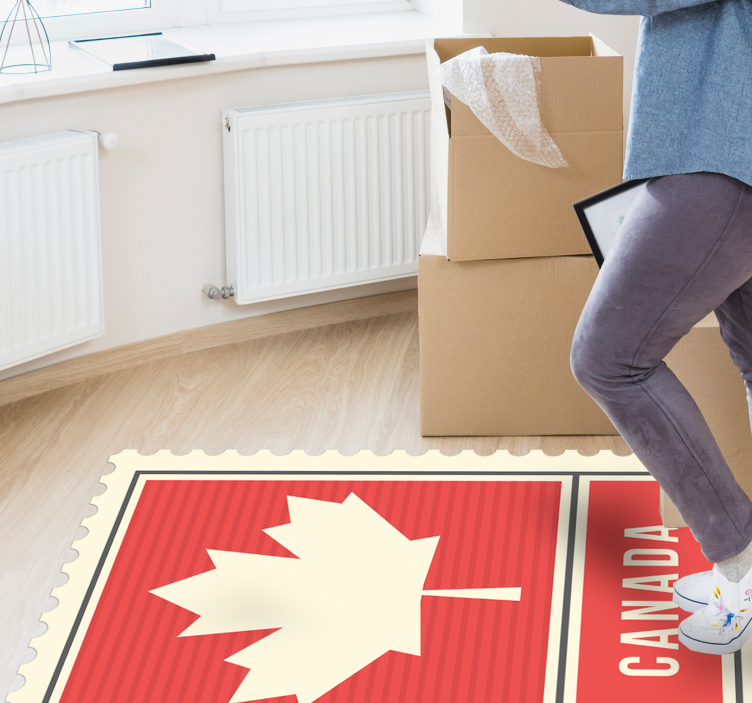 Canadian Maple Leaf vinyl rug - TenStickers