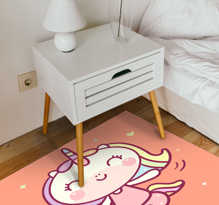 Cartoon Unicorn kids vinyl rug - TenStickers