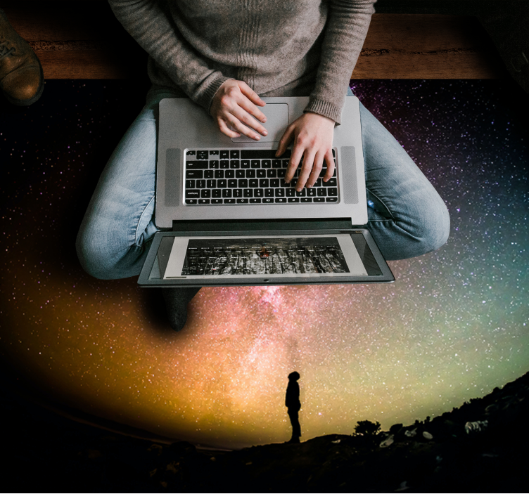 Celestial Landscape nature vinyl rug - TenStickers