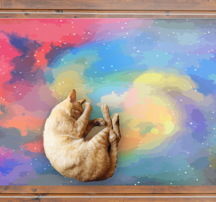 Celestial Swirl modern vinyl rug - TenStickers