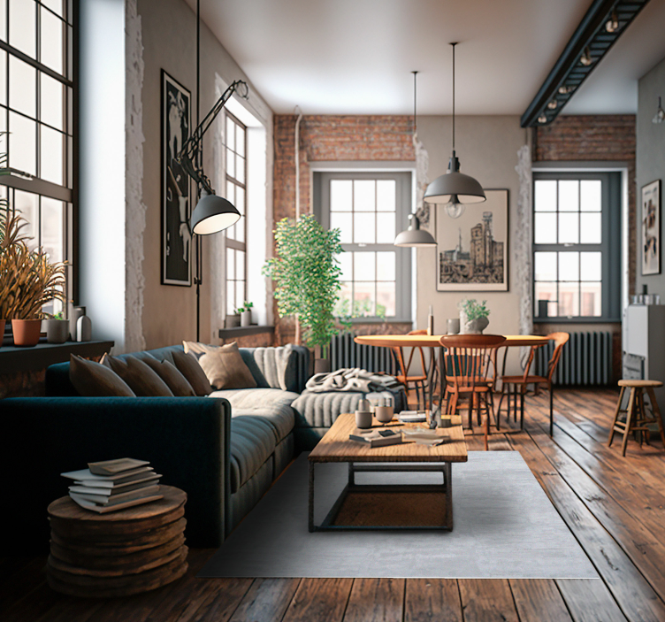 Cement texture stone vinyl rug - TenStickers