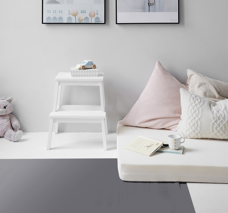 Charcoal modern vinyl rug - TenStickers